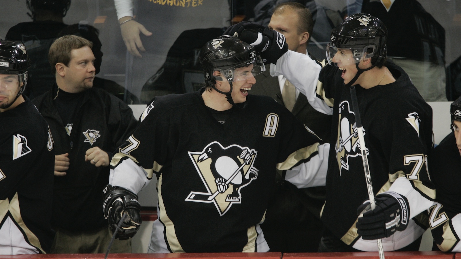 Evgeni Malkin practices with Pittsburgh Penguins teammates