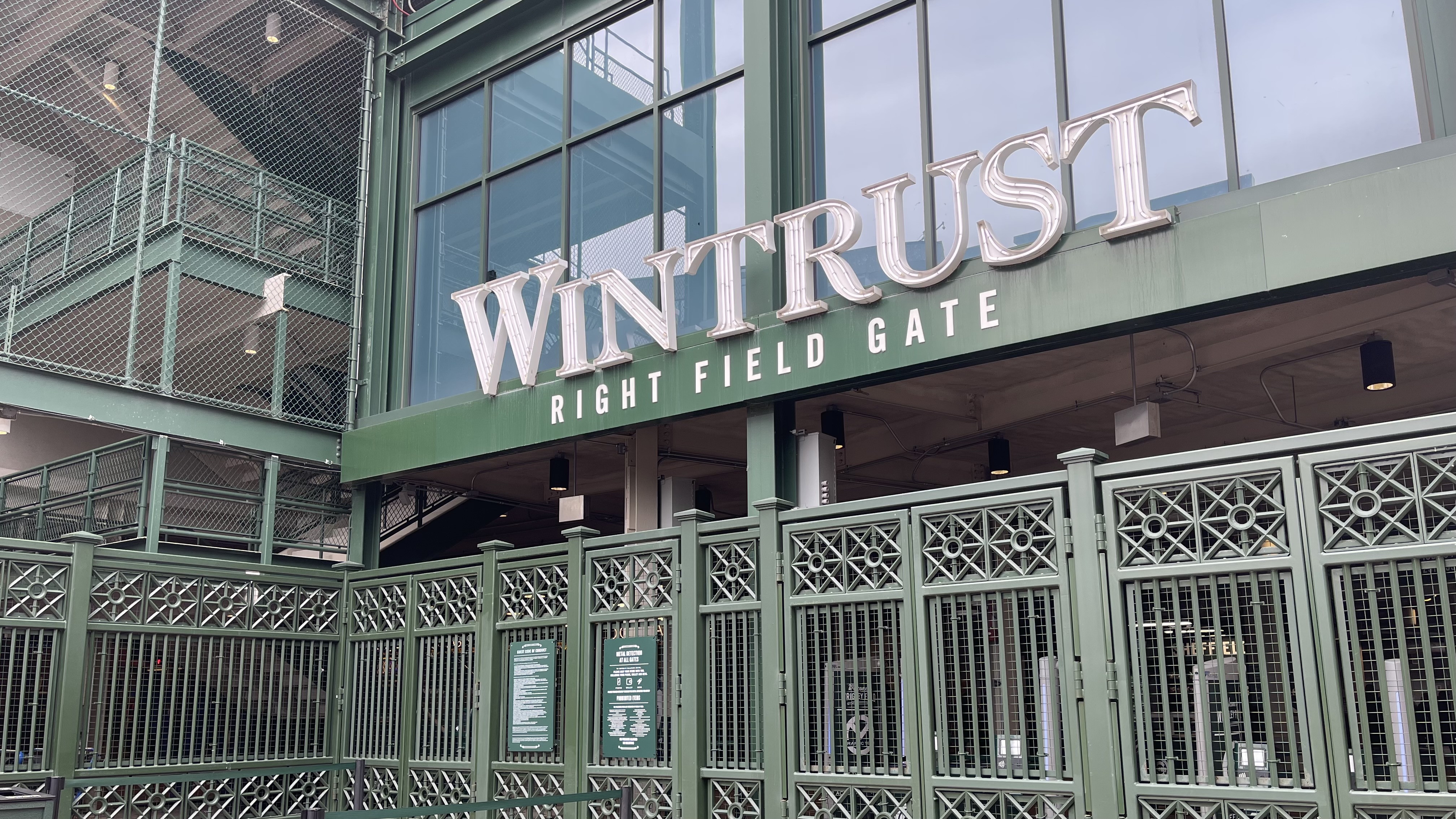 Right field gate, Wrigley Field, Chicago. 