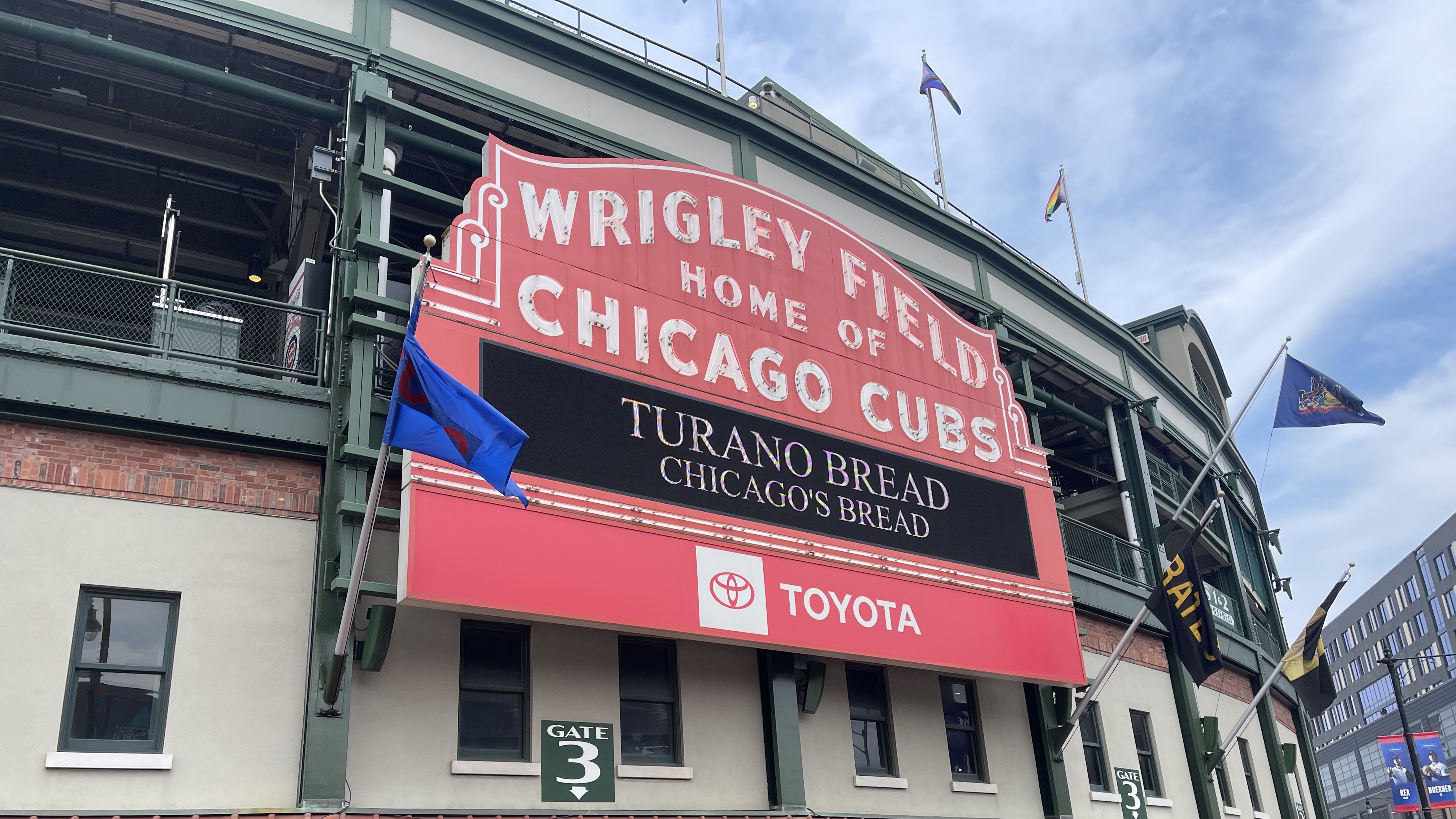 Main entrance, Wrigley Field, Chicago.