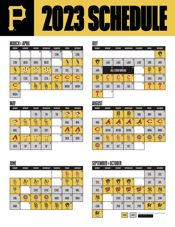Pittsburgh Pirates 2022 schedule released