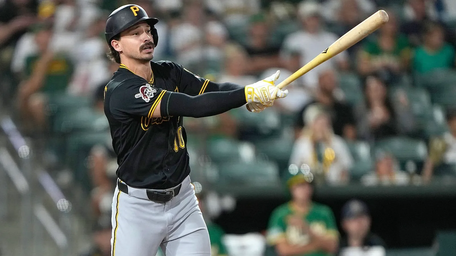 Bryan Reynolds homers to right in the seventh inning Tuesday night in Sacramento, Calif.