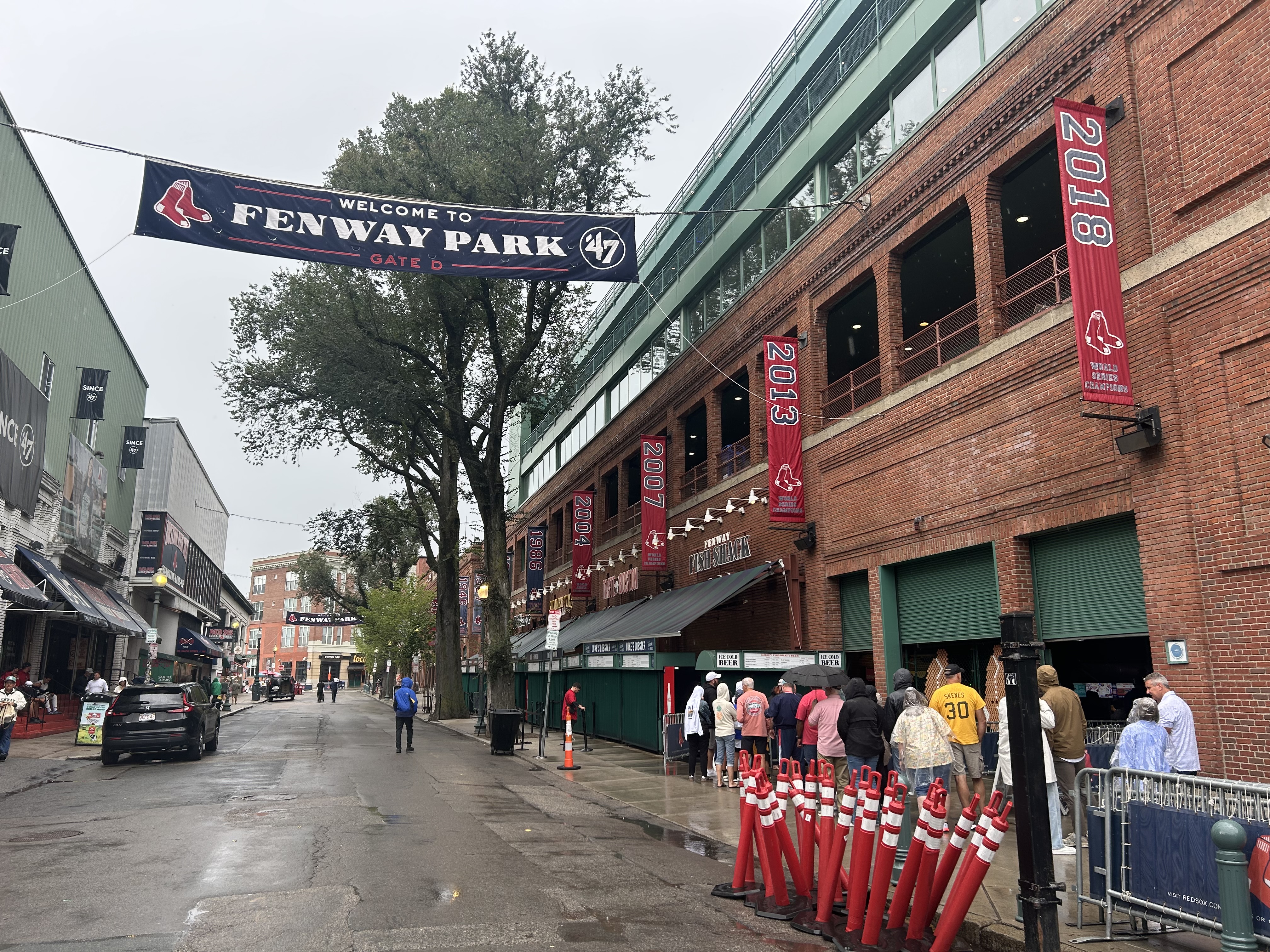 View along Jersey Street outside Fenway Park.