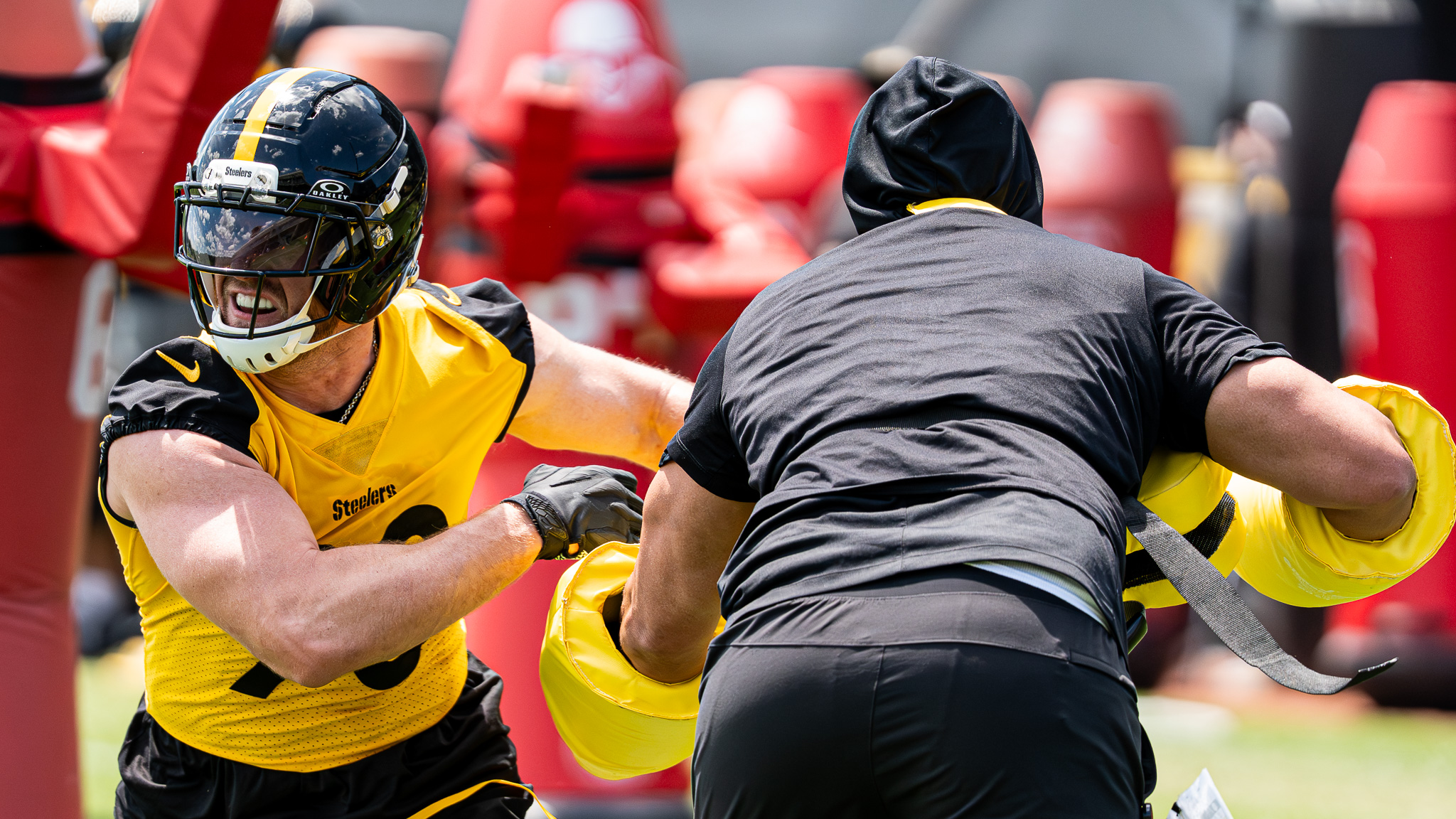 T.J. Watt during Wednesday's minicamp session on the South Side.