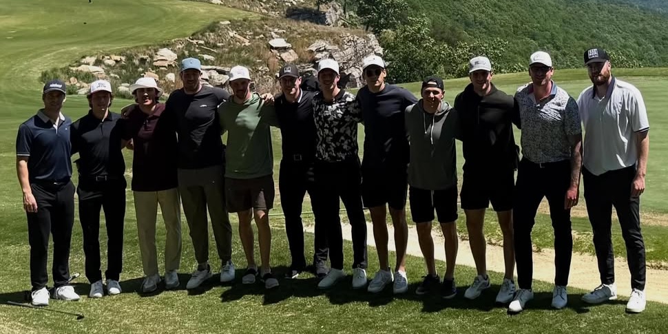 Parker Wotherspoon, Ben Kindel, Connor Dewar, Kevin Hayes, Erik Karlsson, Sidney Crosby, Rickard Rakell, Jack St. Ivany, Blake Lizotte, Ryan Shea, Anthony Mantha, Justin Brazeau