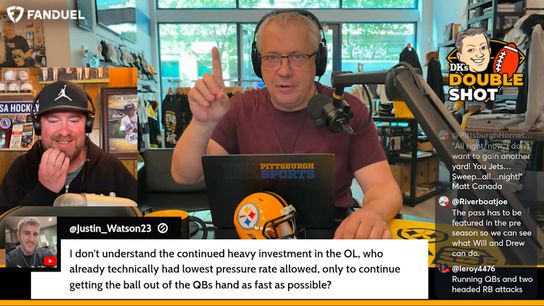 DK's Double Shot of Steelers: Pass/run ratio taken in Pittsburgh (Videos)