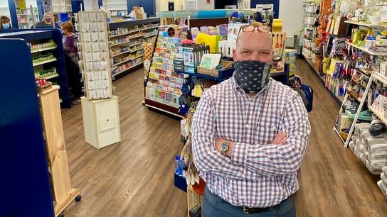 Curtis Pharmacy Site Stuff: Join this good man, and support our venture! taken in Washington, Pa. (Site stuff)