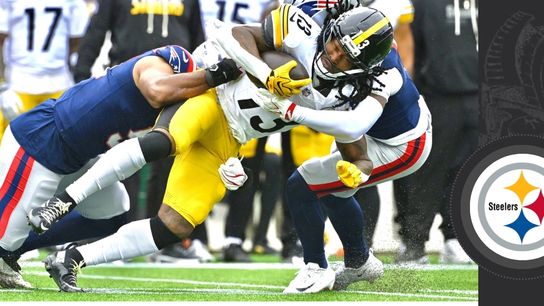 Dowdle exits game, Fautanu in boot taken in Foxborough, Mass. (Steelers)