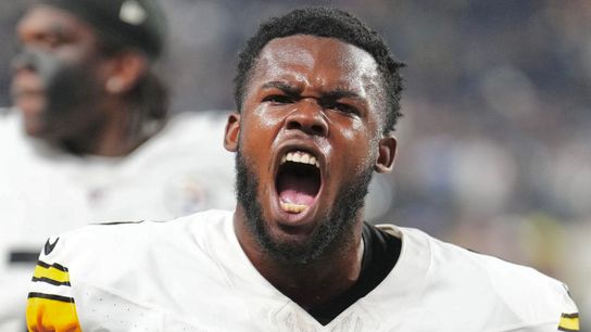 Pressley Harvin celebrates his 56-yard punt with 12 seconds left Sunday night in Las Vegas. Pressley Harvin celebrates his 56-yard punt with 12 seconds left Sunday night in Las Vegas.