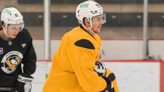 Lizotte, Dewar practice, look set for Game 1 taken in Cranberry, Pa.. Photo by PENGUINS