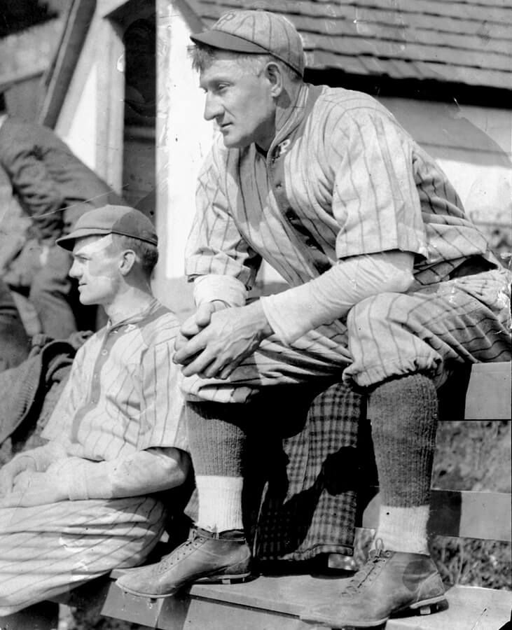 Max Carey, Honus Wagner in Hot Springs, Ark., 1913.