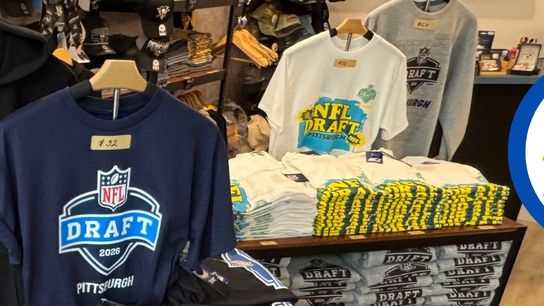 Now SHIPPING NFL Draft merch! taken in Pittsburgh