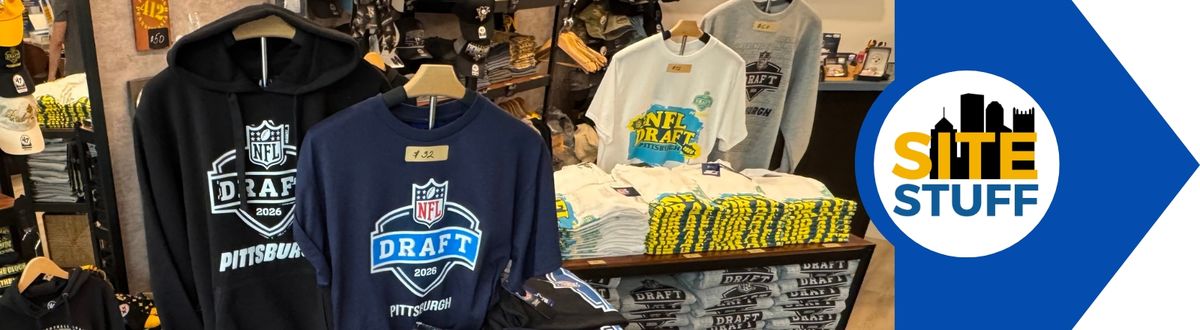 Now SHIPPING NFL Draft merch! taken in Pittsburgh (DK's Grind)