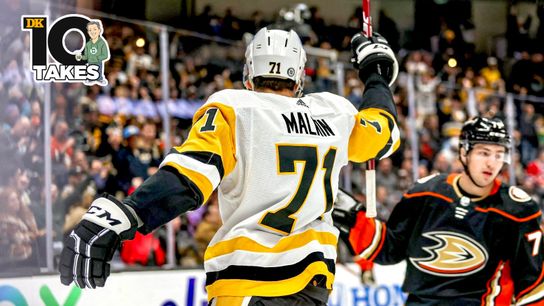 Kovacevic: Geno's 1,200th NHL point has him -- vocally -- wanting more taken in Anaheim, Calif. (DK's 10 Takes)