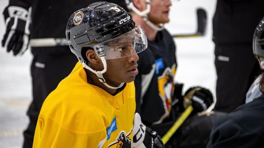 Marc Johnstone in practice in Wilkes-Barre