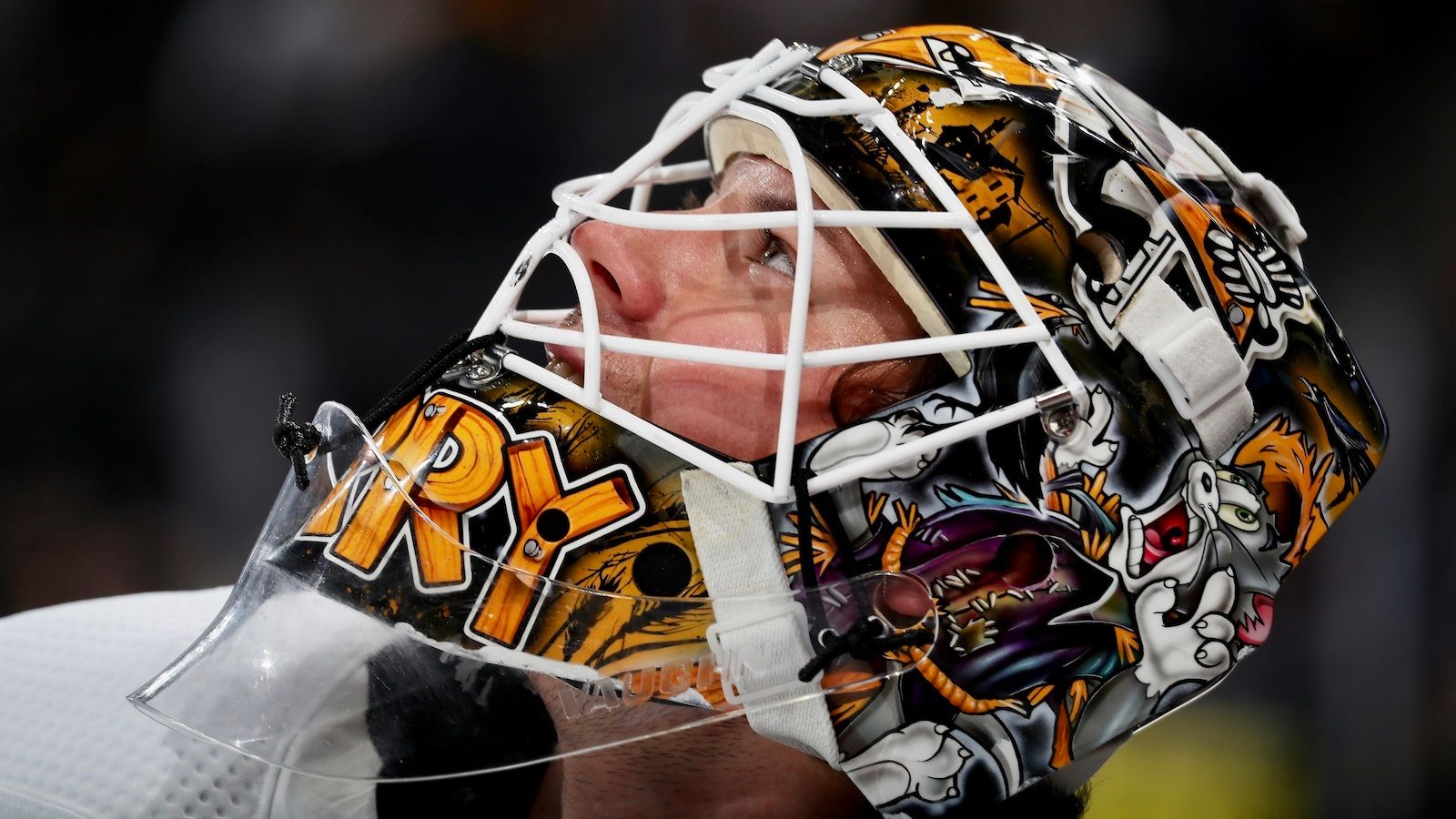 Tristan Jarry's Mask  Pittsburgh Penguins 