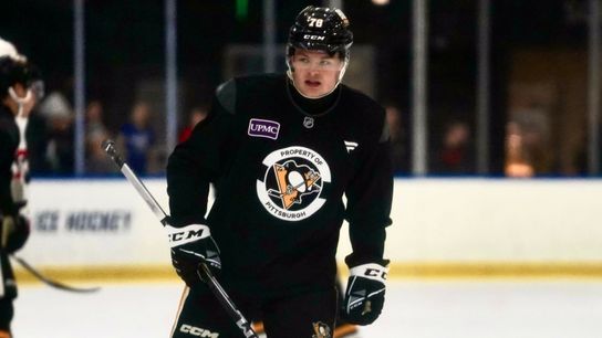 Isaac Belliveau in the Penguins' win over the Senators in the Prospects Challenge on Sunday in Buffalo, N.Y. Isaac Belliveau in the Penguins' win over the Senators in the Prospects Challenge on Sunday in Buffalo, N.Y.
