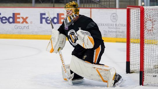 Joel Blomqvist in the Penguins' training camp in Cranberry, Pa. Joel Blomqvist in the Penguins' training camp in Cranberry, Pa.