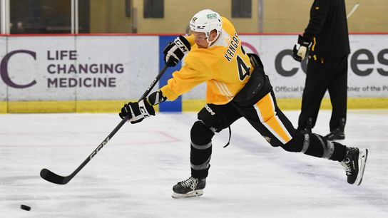 Kalle Kangas at the Penguins' development camp last month in Cranberry, Pa.
