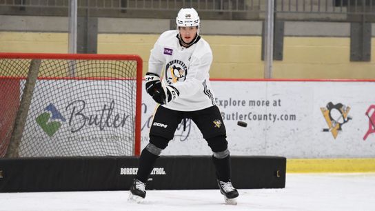 Tristan Broz in the Penguins' development camp earlier this summer. Tristan Broz in the Penguins' development camp earlier this summer.