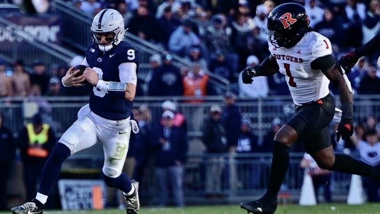 Beau Pribula takes off for a long run against Rutgers. Beau Pribula takes off for a long run against Rutgers.