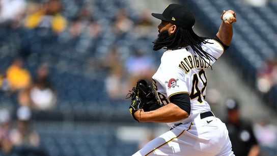 North Shore Tavern Mound Visit: What is Rodriguez's trade value? taken at PNC Park (Pirates)
