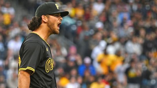 Jones to pause throwing for two weeks due to Grade 2 lat muscle strain taken at PNC Park (Pirates)