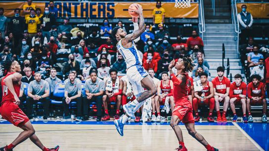 Burton's leadership, Hugley's dominance, carry Pitt over Louisville taken at Petersen Events Center (Pitt)