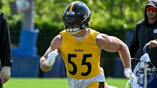 Holcomb 'soaking everything up' at OTAs taken South Side. Photo by TAYLOR OLLASON / STEELERS