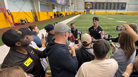 Rookie minicamp: Footwork priority for Allar taken in Pittsburgh. Photo by DEJAN KOVACEVIC / DKPS