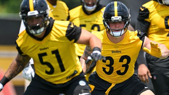 Sawyer, Harmon feeling more comfortable following minicamp taken South Side. Photo by Alysa Rubin