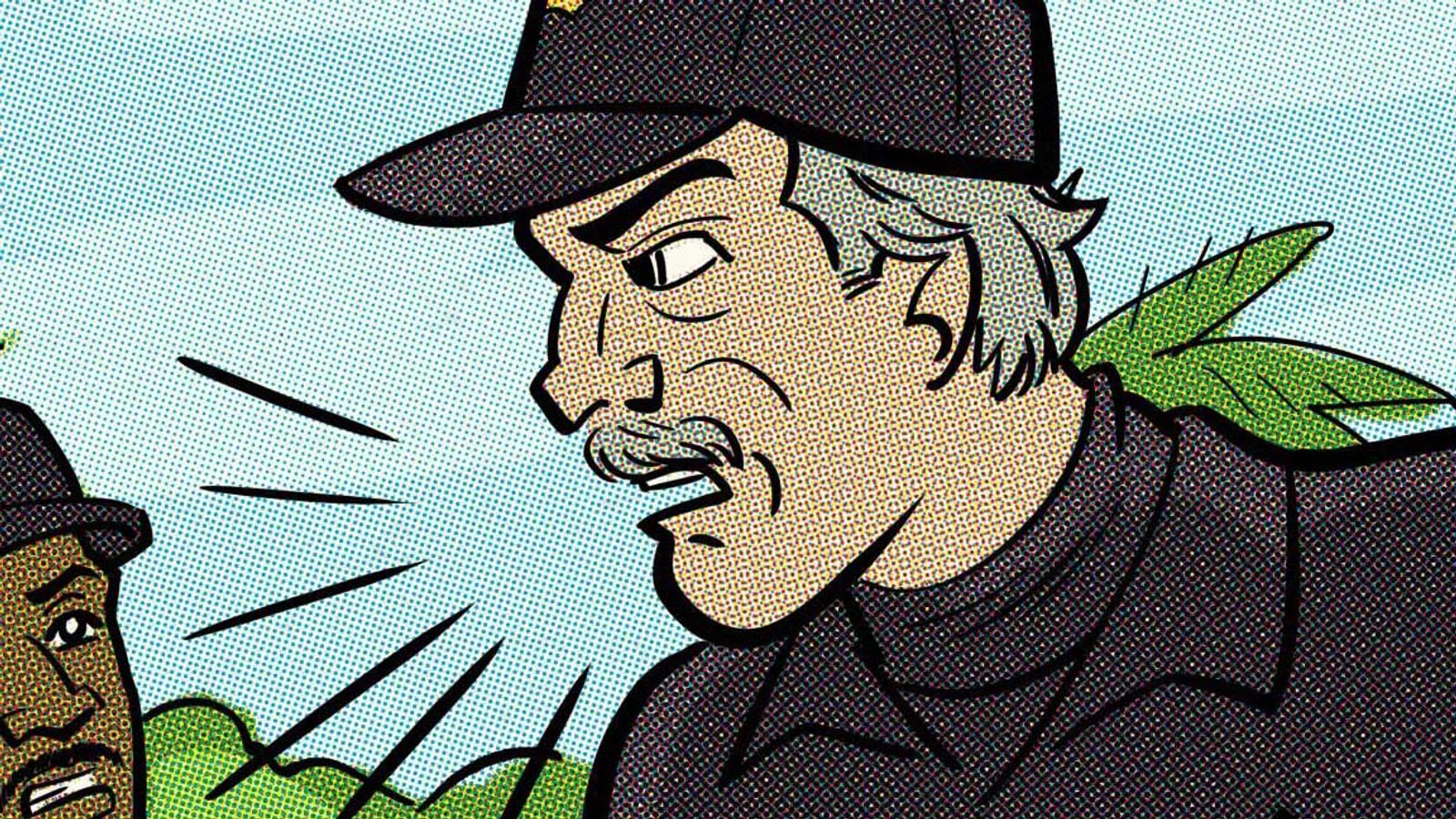 Leyland's broadside on Bonds! taken in Richmond, Va. (Cartoon Canon). Photo by ROB ULLMAN / DKPS