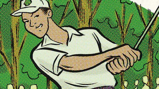 Cartoon Canon: Arnie's coronation! taken in Richmond, Va.. Photo by ROB ULLMAN / DKPS