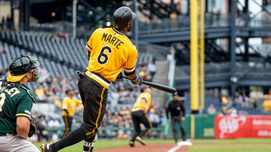 Marte's always armed with 'nuke' capability taken at PNC Park (Pirates)