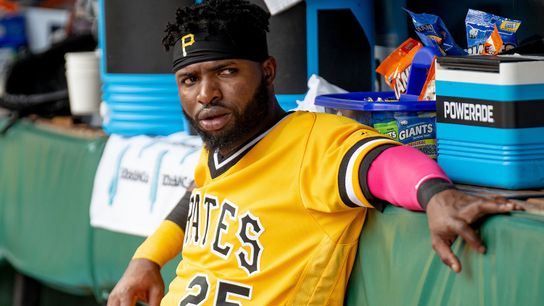 Polanco on target for spring training taken at PNC Park (Pirates)