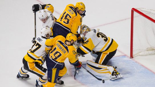 THE PREDATORS: Smash, Cash, a ton of trash ... and a real party taken in Nashville, Tenn. (Stanley Cup)