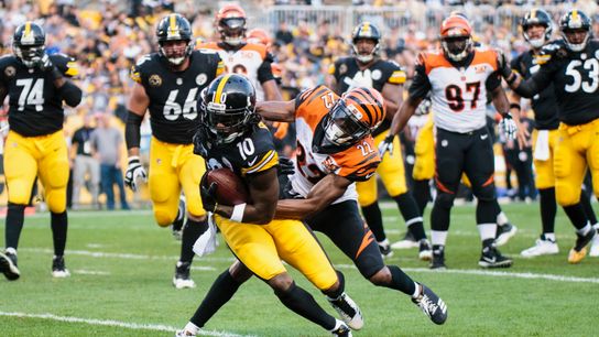 Bryant on Instagram: 'JuJu is nowhere near better than me' taken at Highmark Stadium (Steelers)