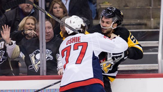 Capitals' Oshie fined for crosscheck on Letang taken at Highmark Stadium (Courtesy of Point Park University)