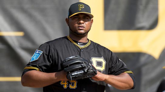 Feliz, throwing a two-seamer again, a possible 'late-inning guy' taken in Bradenton, Fla. (Pirates)