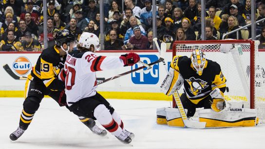 Drive to the Net: Penguins having devil of a time with Jersey's kids, Hall taken at PPG Paints Arena (Penguins)