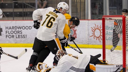 Penguins sign Addison to entry-level deal taken at PPG Paints Arena (Courtesy of Point Park University)