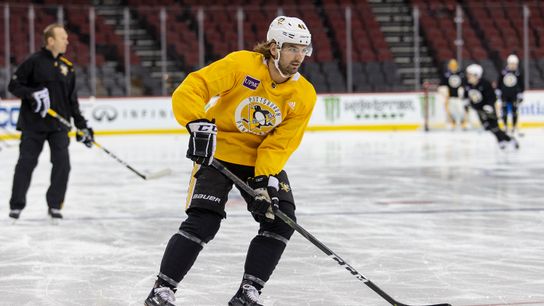 Aston-Reese, Penguins react to Wilson news taken in Newark, N.J. (Courtesy of Point Park University)
