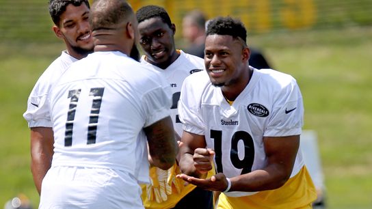 JuJu signs fan's head, offers him 'any tickets to any game' taken in Latrobe, Pa. (Steelers)