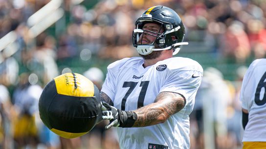 Mark it down: Feiler's the man at right tackle ☕ taken in Latrobe, Pa. (Steelers)