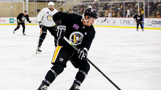 Is there a 50 in Guentzel's future? ☕ taken in Cranberry, Pa. (Courtesy of Point Park University)