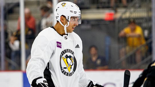 Sullivan shuffles top two lines in camp practice taken in Cranberry, Pa. (Courtesy of Point Park University)