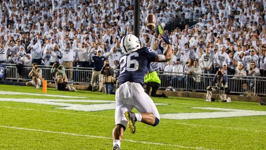 Barkley's bobbled score sealed the deal, added to bursting reel taken in University Park, Pa. (Saquon Barkley)