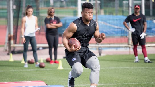 Barkley busy prepping for biggest workout of his life taken in State College, Pa. (Saquon Barkley)