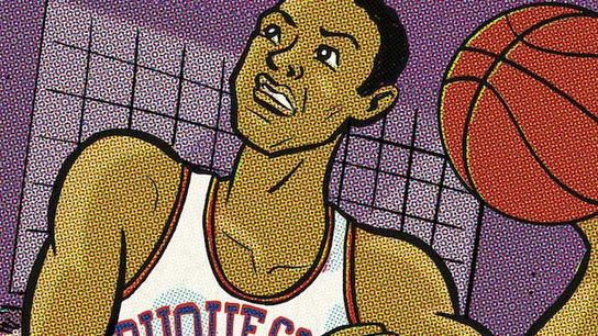 Cartoon Canon: When Chuck put up his Dukes! taken in Richmond, Va. (Courtesy of MILLER LITE)
