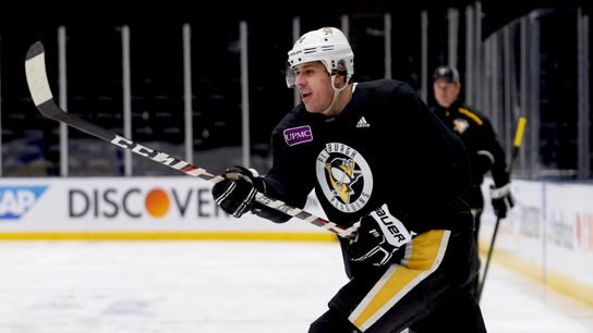 Gudbranson participating in Penguins practice taken in Uniondale, N.Y. (Courtesy of Point Park University)
