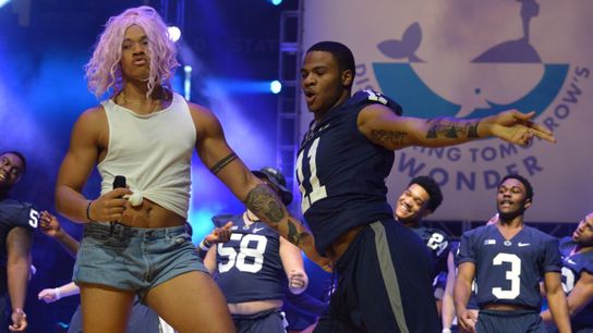 Freshman Parsons puts on show with pep rally dance taken in University Park, Pa.
